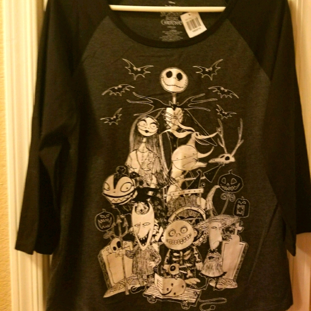 Nightmare before Christmas baseball t shirt